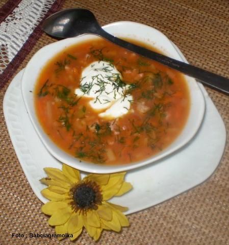 Przepis  zupa śmieciuszka pomidorowa niani przepis