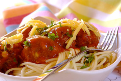 Spaghetti z aromatycznymi klopsikami