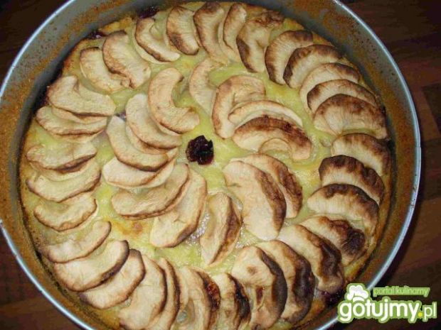 Przepis  ciasto wiśniowo-jabłkowe z budyniem przepis
