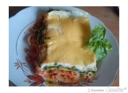 Lasagne z warstwą szpinakową