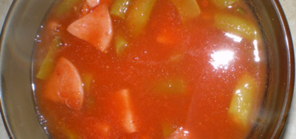 Zupa pomidorowa z fasolką i parówkami (autor: ilka86 ...