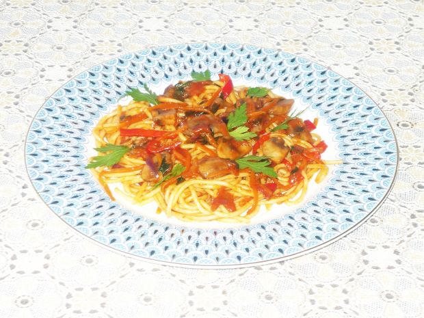 Przepis  spaghetti z warzywami przepis