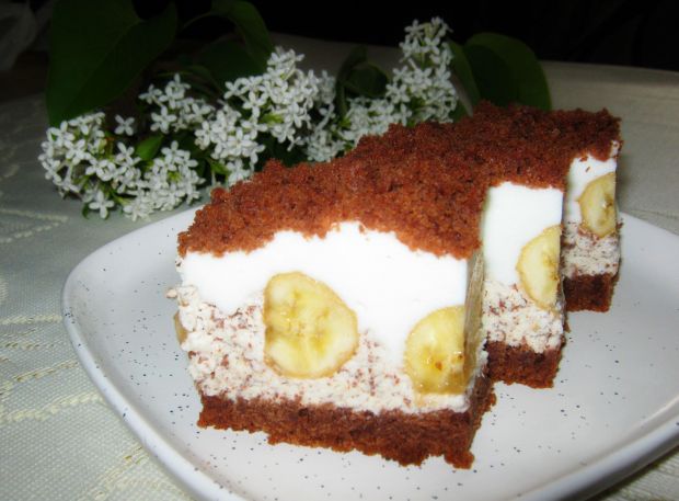 Przepis  murzynkowe ciasto z bananami przepis