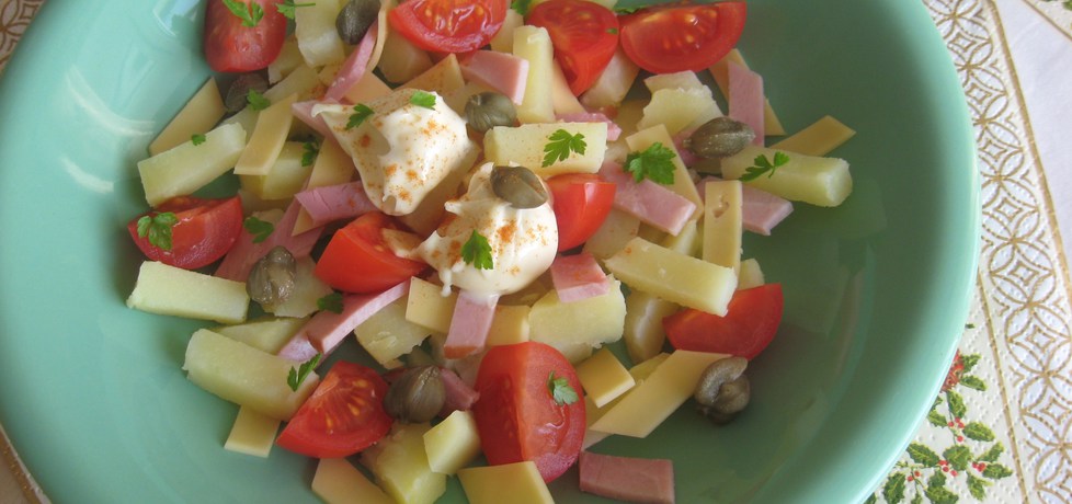 Sałatka z ziemniakami, szynką i kaparami (autor: anemon ...