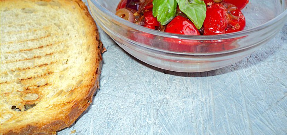 Smażone pomidorki z miodem, bazylią i cebulą (autor: anna133 ...