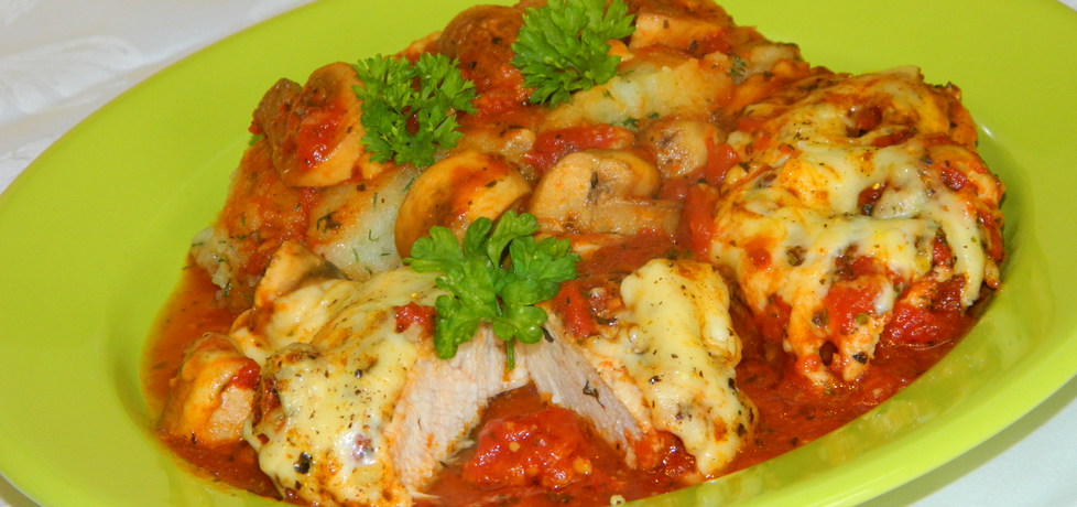Filet z kurczaka zapiekany w pomidorach (autor: czarrna ...
