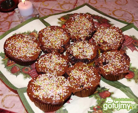 Przepis  muffinki z czekoladą i nutellą przepis