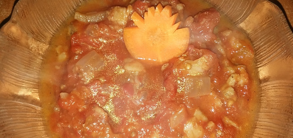 Mintaj z cebulą w sosie pomidorowym (autor: gosia1988 ...