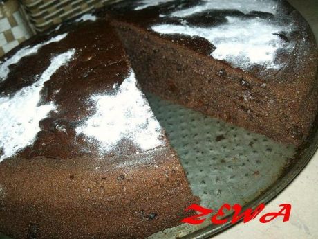 Przepis  ciasto kakaowe z rodzynkami przepis