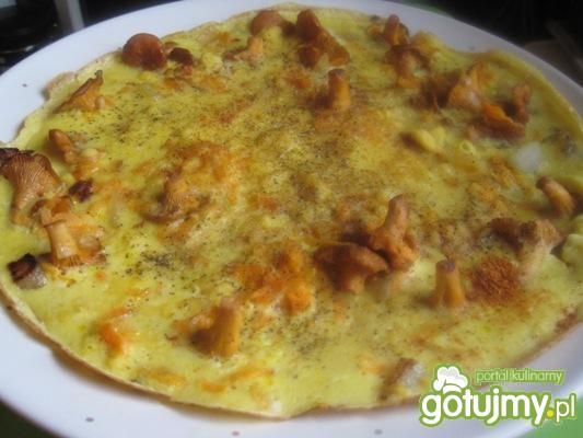 Przepis  omlet z marchewką i kurkami przepis