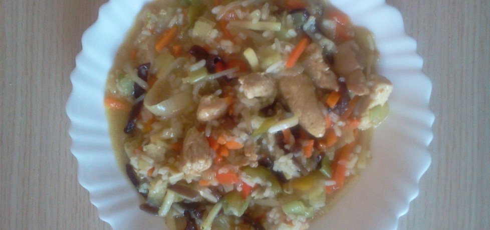 Potrawa chińska z ryżem i kurczakiem (autor: aneta25 ...