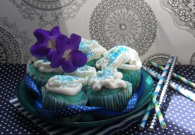 Blue velvet cupcake