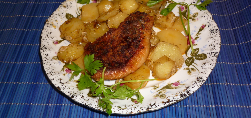 Schab pieczony z ziemniakami (autor: wafelek2601 ...