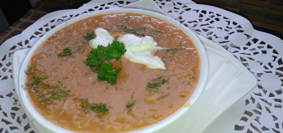 Zupa pomidorowa z ryżem. (autor: bozena