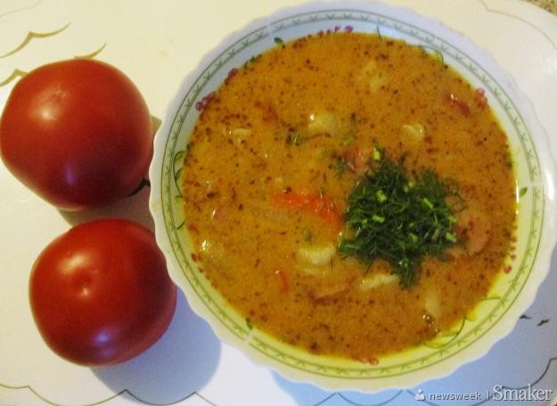 Zupa pomidorowa, pomidorówka z kiełbasą
