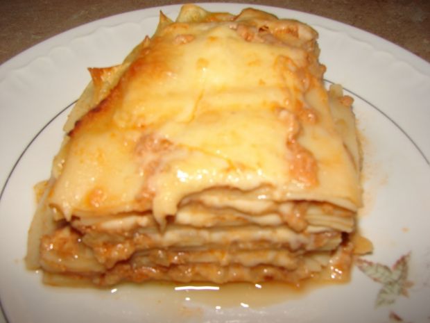 Przepis  lasagne z gotowanym mięsem przepis