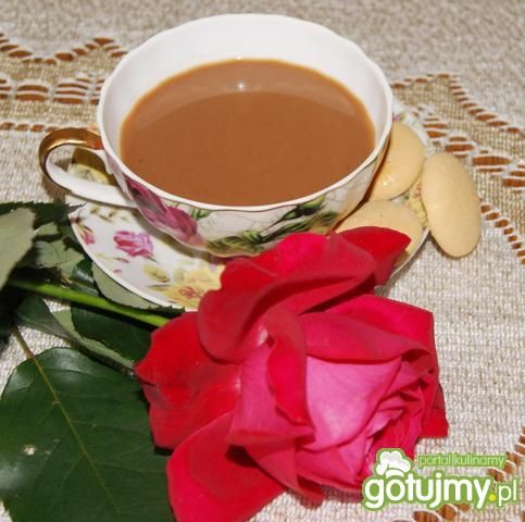 Przepis  kawa pachnąca różą z kakaem przepis