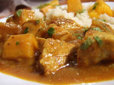 Kokosowe curry z kurczakiem i mango...indie