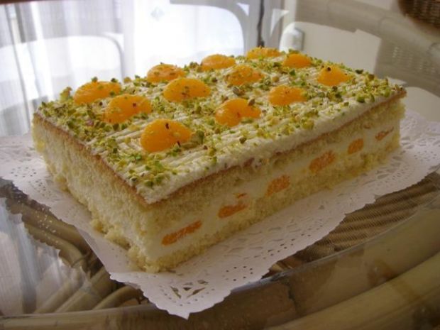 Przepis  ciasto z masa serowa i mandarynkami przepis