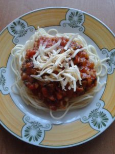 Spaghetti z pieczarkami