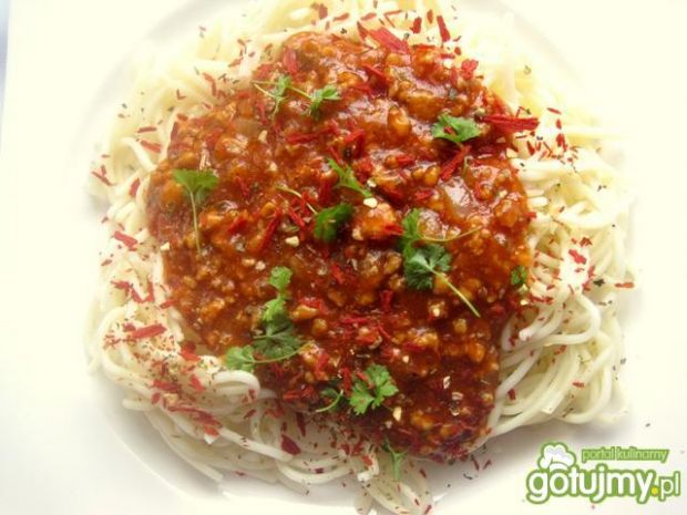 Przepis  spaghetti podwójnie pomidorowe przepis
