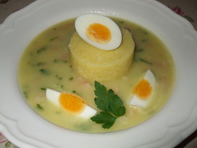 Zupa maślana z jajkiem