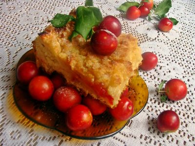 Ciasto z mirabelkami i jabłuszkiem