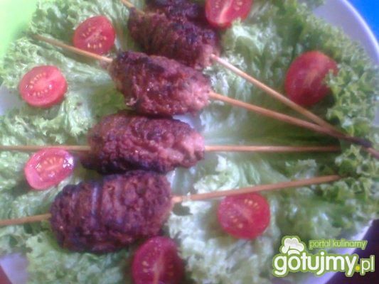 Przepis  mięso z bazylią grillowane a'la kebab przepis