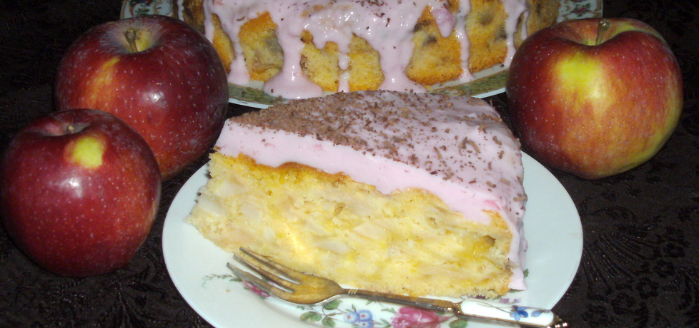 Ciasto jabłkowe z jogurtową galaretką... (autor: w-mojej