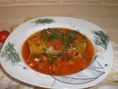 Cukinia w sosie pomidorowym