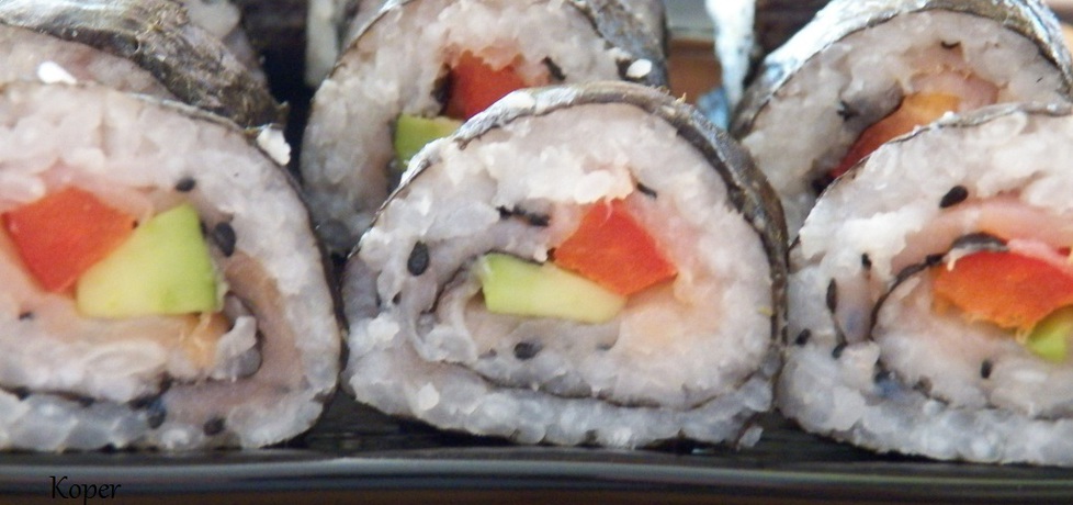 Sushi z papryką i łososiem (autor: koper)