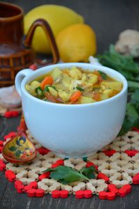 Zupa rybna curry z imbirem