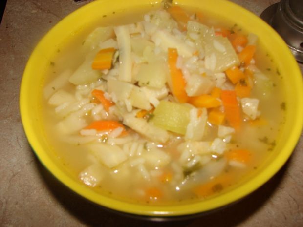 Przepis  zupa z ryżem i warzywami przepis