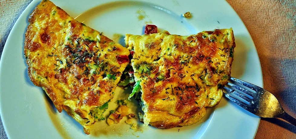 Omlet z warzywami (brokuł, papryka, kukurydza) (autor: mzap88 ...