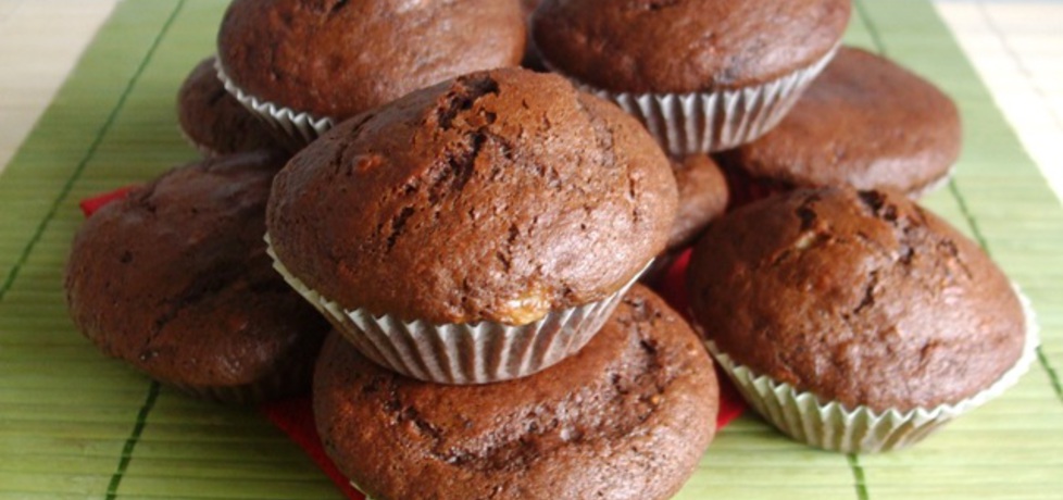 Muffiny czekoladowe z bananami i z dżemem (autor: sarenka ...