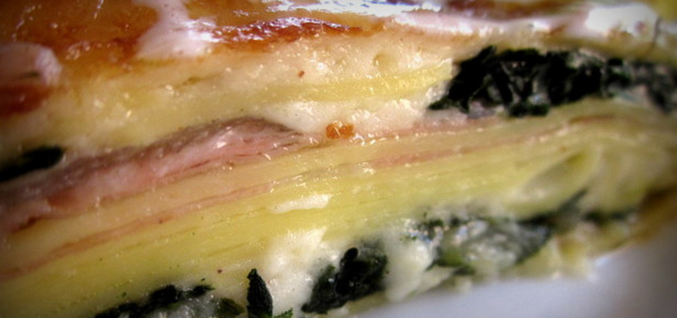 Lasagne ze szpinakiem i gotowaną szynką (autor: cris04 ...