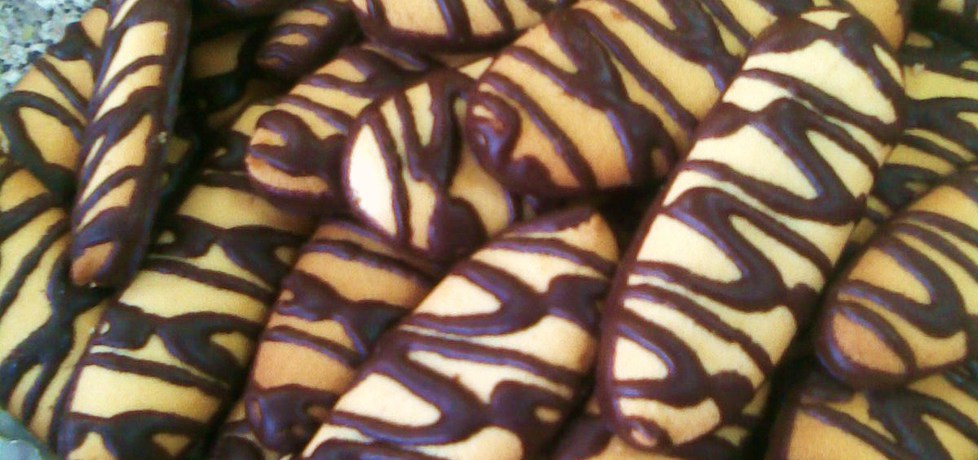 Ciasteczka kocie języczki z polewą czekoladową (autor: margo1 ...