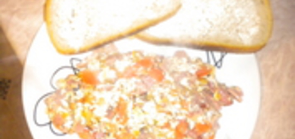 Jajecznica z szynka i pomidorami (autor: ewa84)