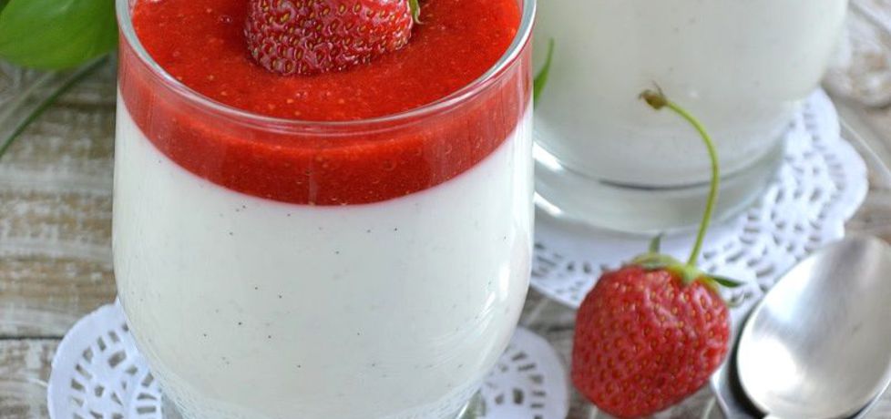 Lekki deser jogurtowy z musem truskawkowym (autor: mufinka79 ...