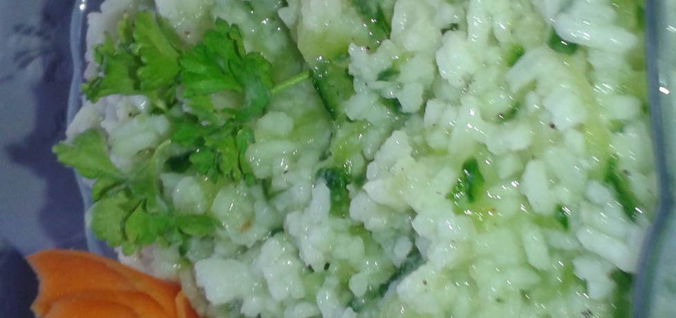 Ryż gotowany z zielonym ogórkiem (autor: bozena