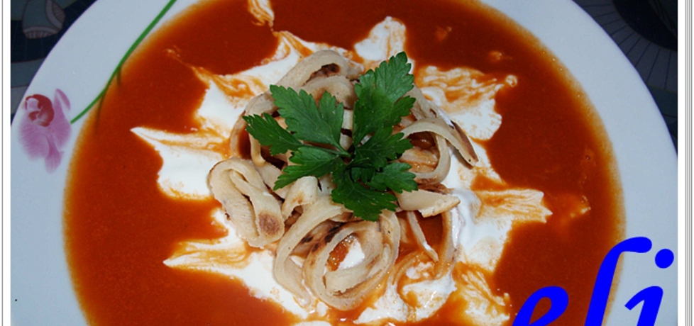 Zupa pomidorowa eli z makaronem naleśnikowym (autor: eli555 ...