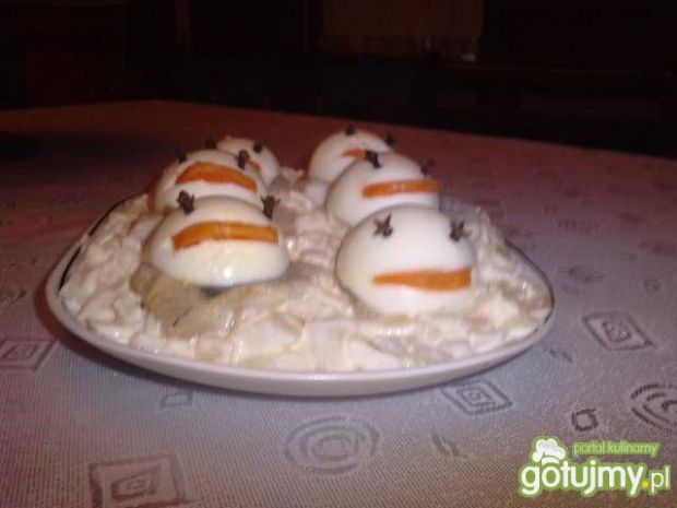 Przepis  żabki z jajek na świątecznym stole przepis