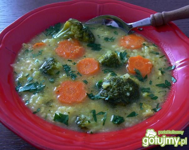 Przepis  zupa z brokułami i piersią z kurczaka przepis