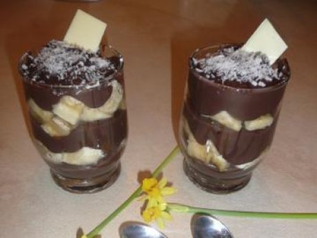 Przepis  deser czekoladowo- bananowy przepis