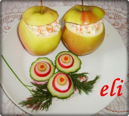 Przepis  sałatka śledziowa w jabłkach eli przepis