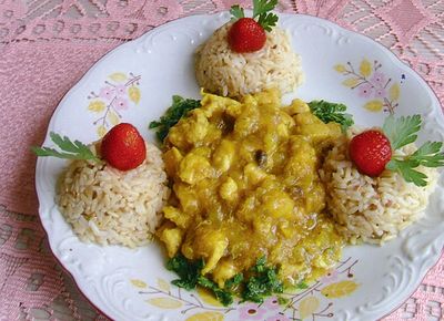 Curry z bananami