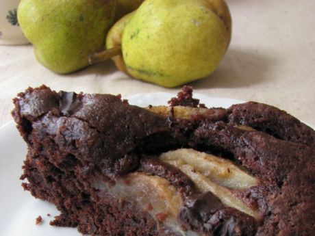 Ciasto czekoladowe z gruszkami  sposób przygotowania