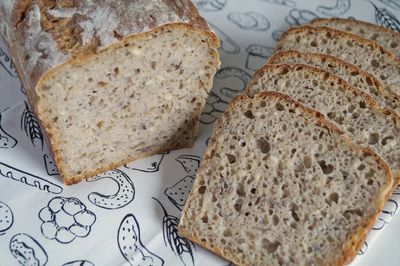 Chleb z chia i ostropestem na zakwasie