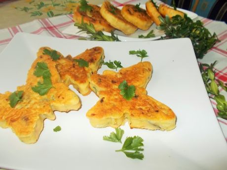 Przepis  omlety serowe- różne kształty przepis