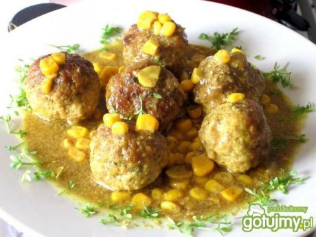 Przepis  kulki mięsne w sosie kokosowym z curry przepis